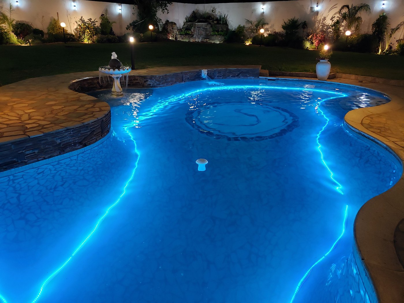 The pool after dark